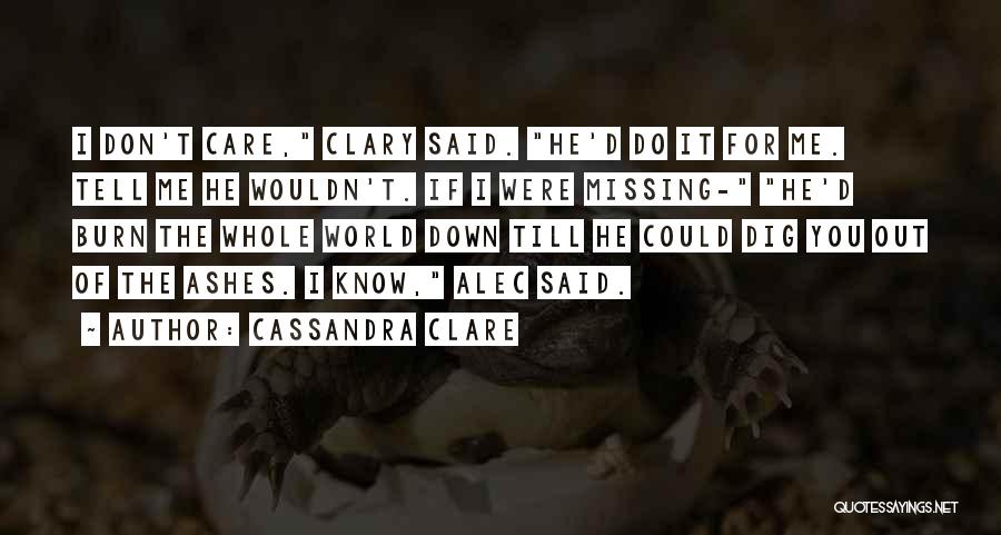 Burn Down The World Quotes By Cassandra Clare