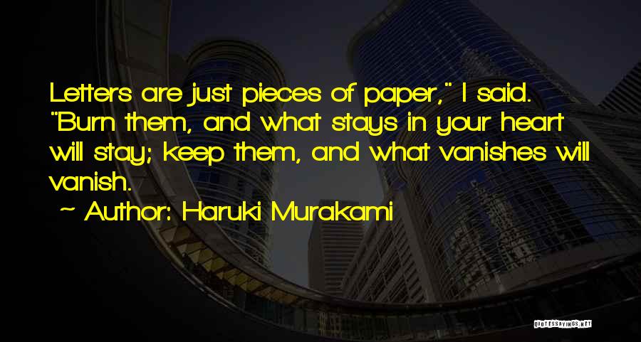 Burn Quotes By Haruki Murakami