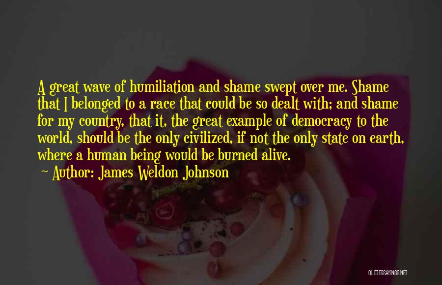 Burned Alive Quotes By James Weldon Johnson
