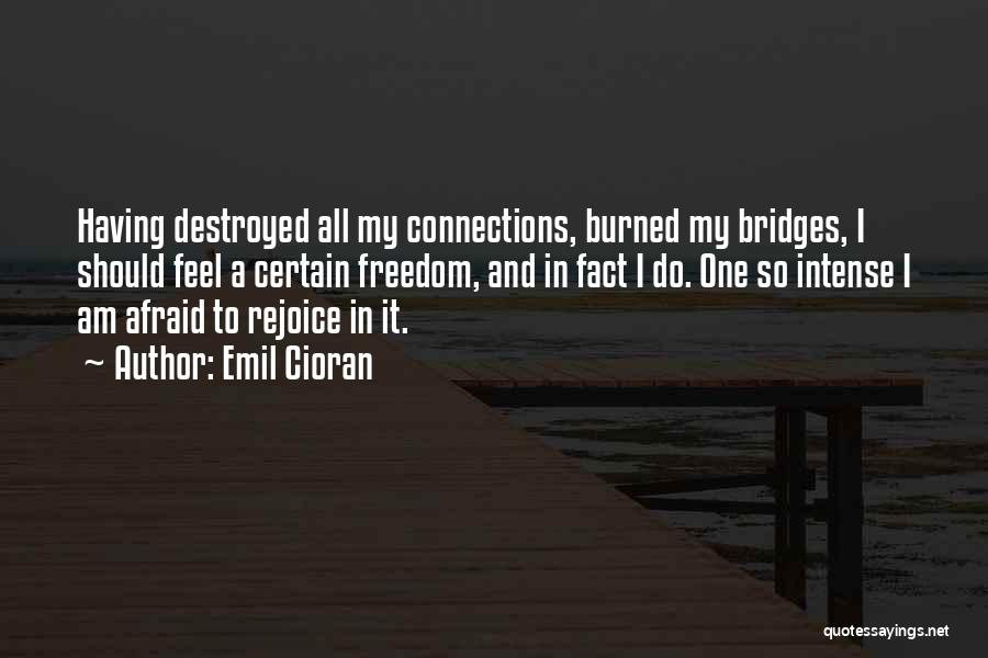 Burned Your Bridges Quotes By Emil Cioran