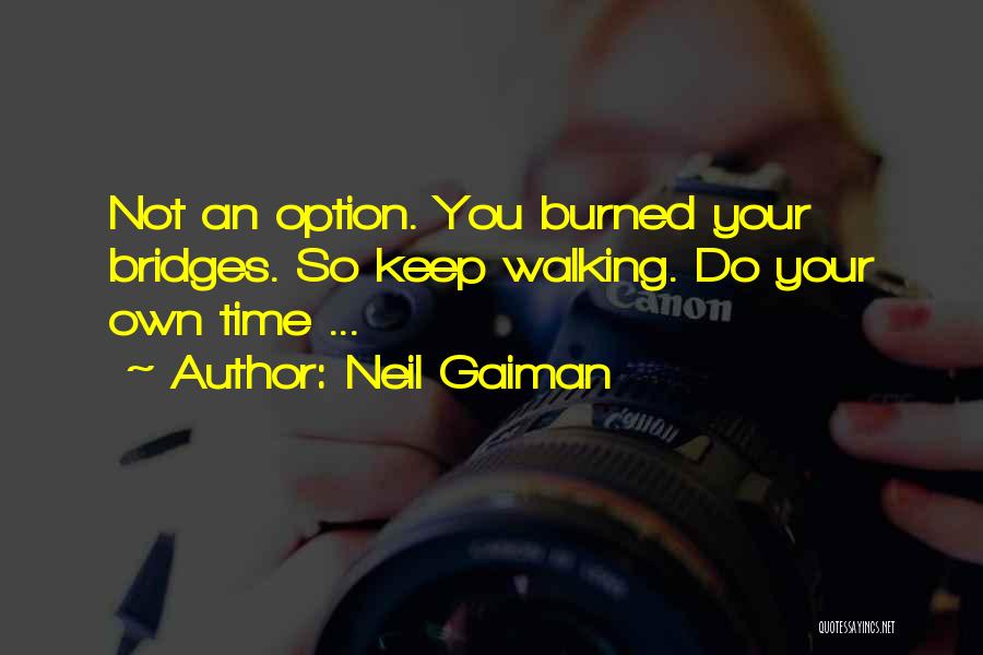 Burned Your Bridges Quotes By Neil Gaiman