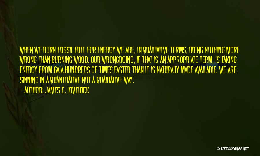 Burning Fossil Fuel Quotes By James E. Lovelock