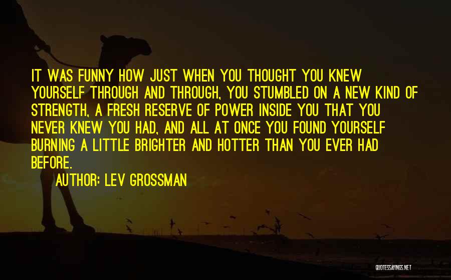 Burning Yourself Quotes By Lev Grossman