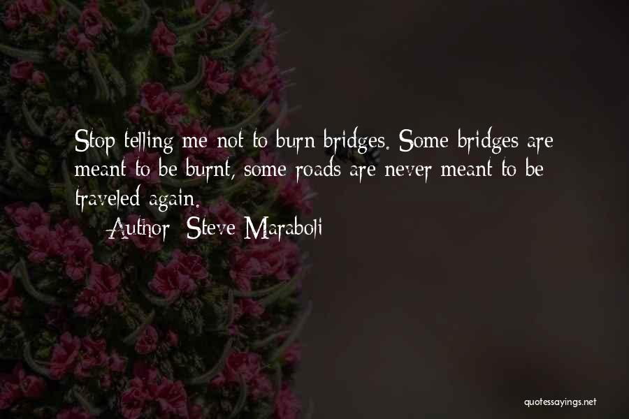 Burnt Your Bridges Quotes By Steve Maraboli