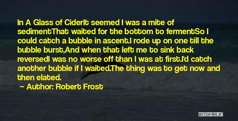 Burst Bubble Quotes By Robert Frost