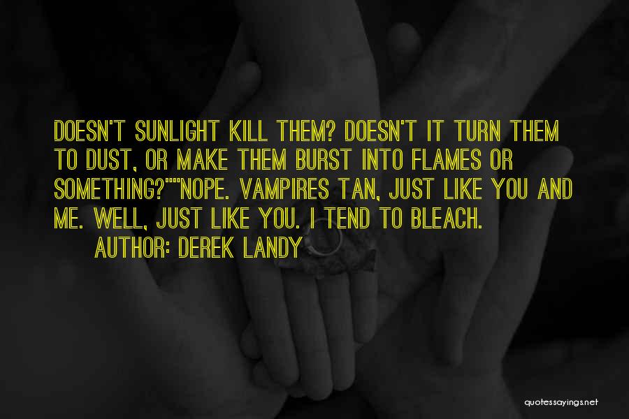 Burst Into Flames Quotes By Derek Landy