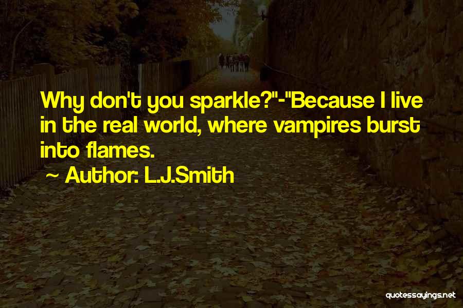 Burst Into Flames Quotes By L.J.Smith