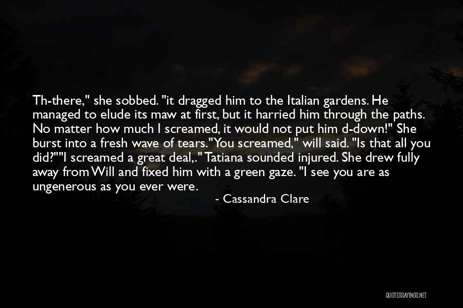 Burst Into Tears Quotes By Cassandra Clare Burst Into Tears Quotes By Cassandra Clare