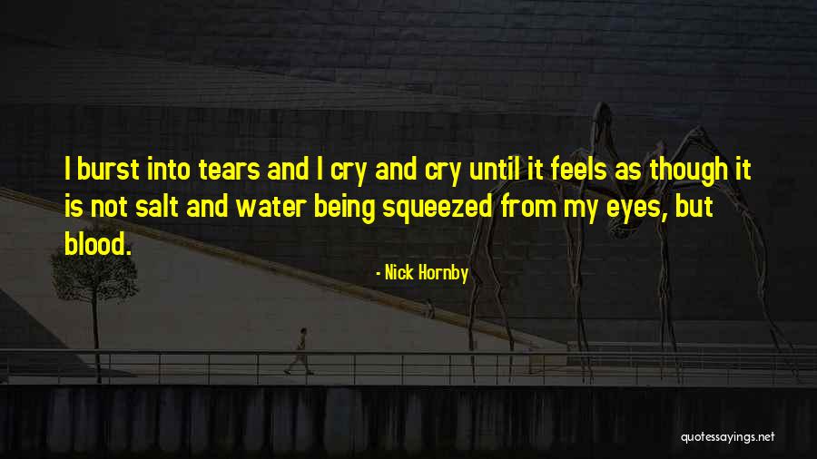 Burst Into Tears Quotes By Nick Hornby Burst Into Tears Quotes By Nick Hornby