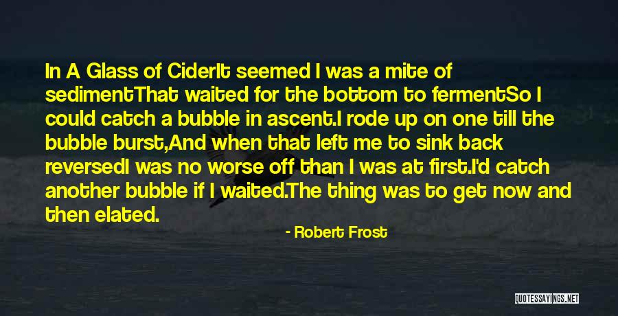 Burst Your Bubble Quotes By Robert Frost