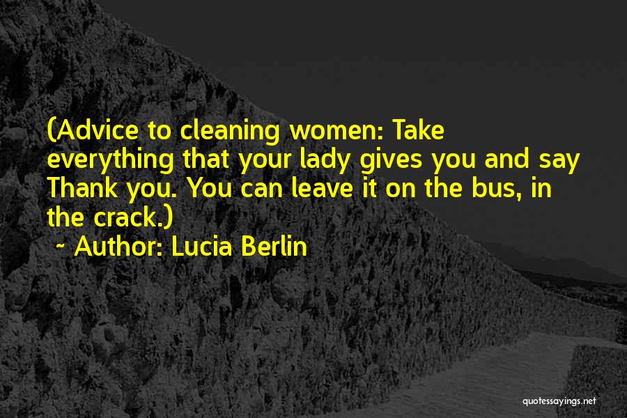 Bus Quotes By Lucia Berlin