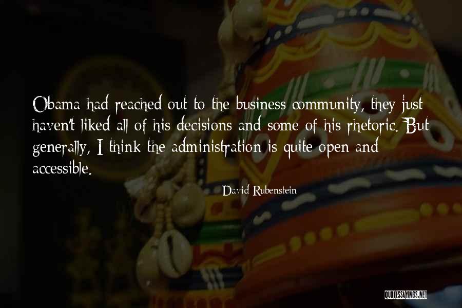 Business And Community Quotes By David Rubenstein