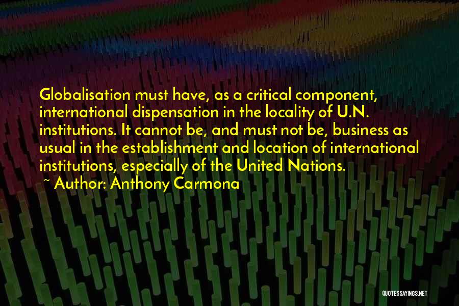 Business As Usual Quotes By Anthony Carmona