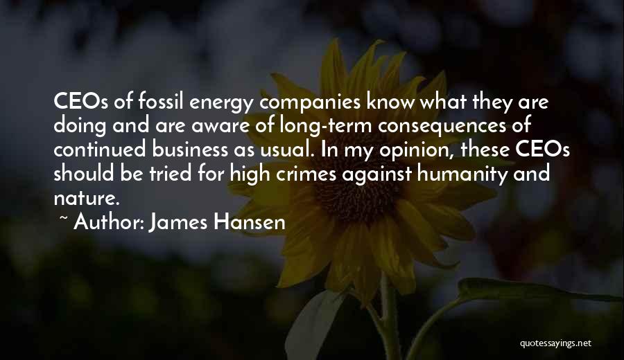 Business As Usual Quotes By James Hansen