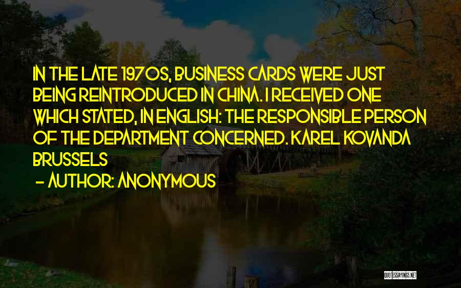 Business Cards Quotes By Anonymous