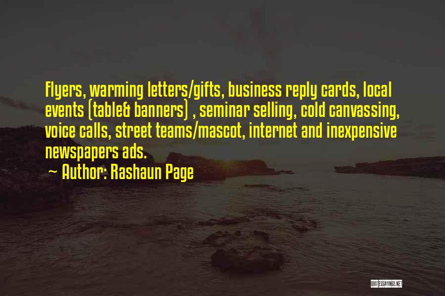 Business Cards Quotes By Rashaun Page