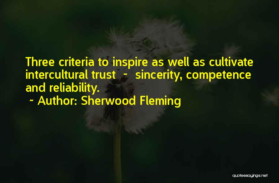 Business Competence Quotes By Sherwood Fleming