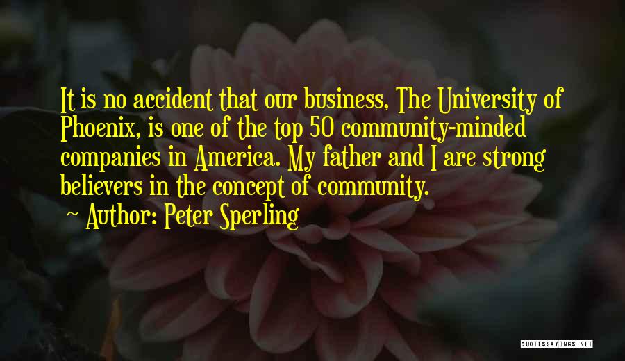 Business Concept Quotes By Peter Sperling