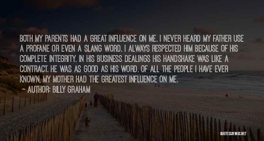 Business Contract Quotes By Billy Graham