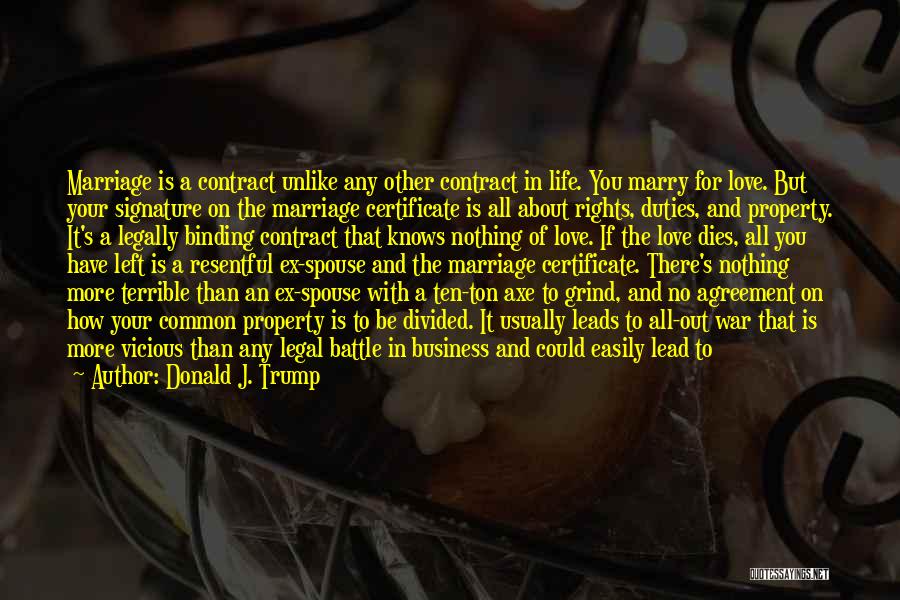 Business Contract Quotes By Donald J. Trump