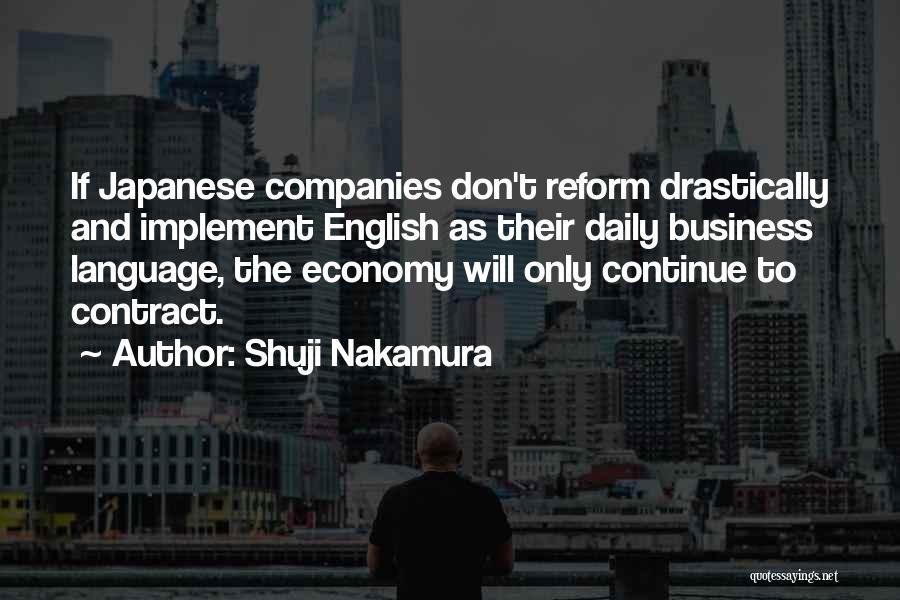 Business Contract Quotes By Shuji Nakamura