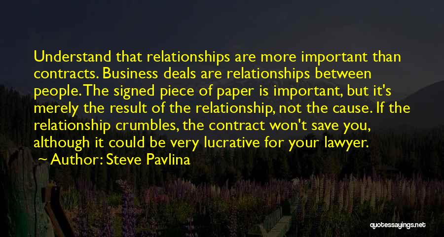 Business Contracts Quotes By Steve Pavlina