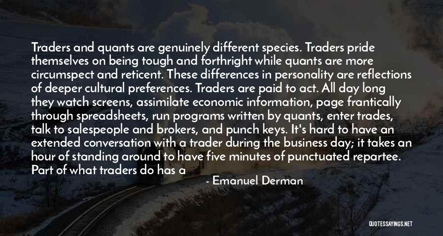 Business Cultural Quotes By Emanuel Derman