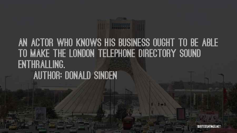 Business Directory Quotes By Donald Sinden