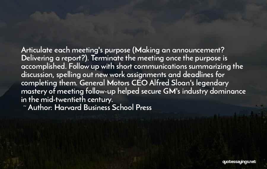 Business Discussion Quotes By Harvard Business School Press