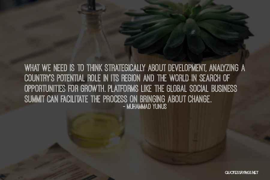 Business Growth And Development Quotes By Muhammad Yunus