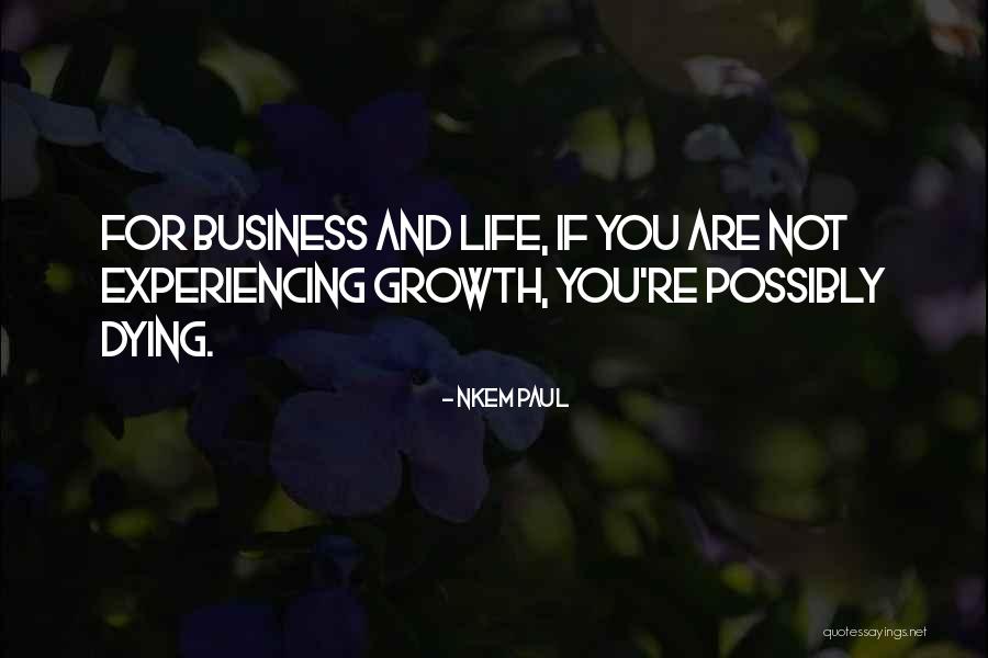 Business Growth And Development Quotes By Nkem Paul