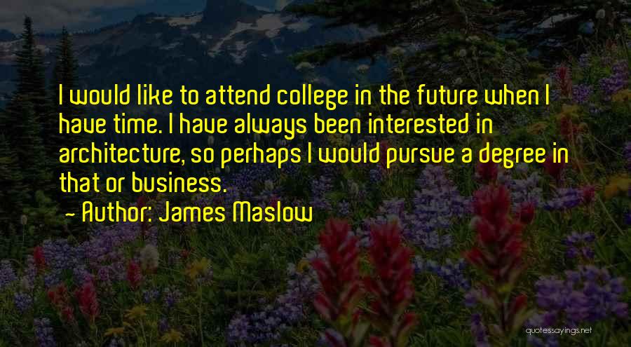 Business In The Future Quotes By James Maslow