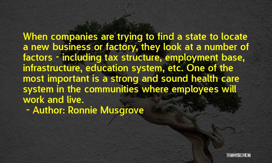 Business Infrastructure Quotes By Ronnie Musgrove