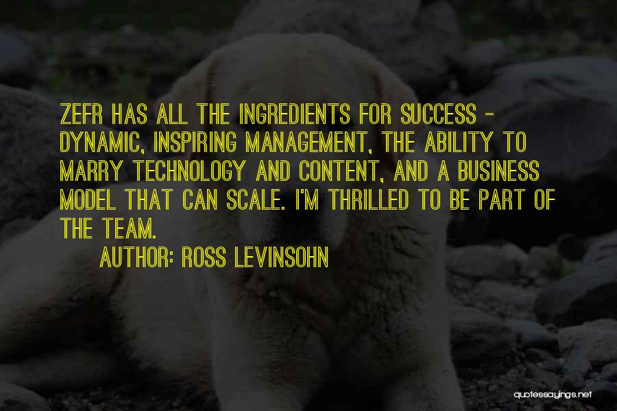 Business Management Success Quotes By Ross Levinsohn