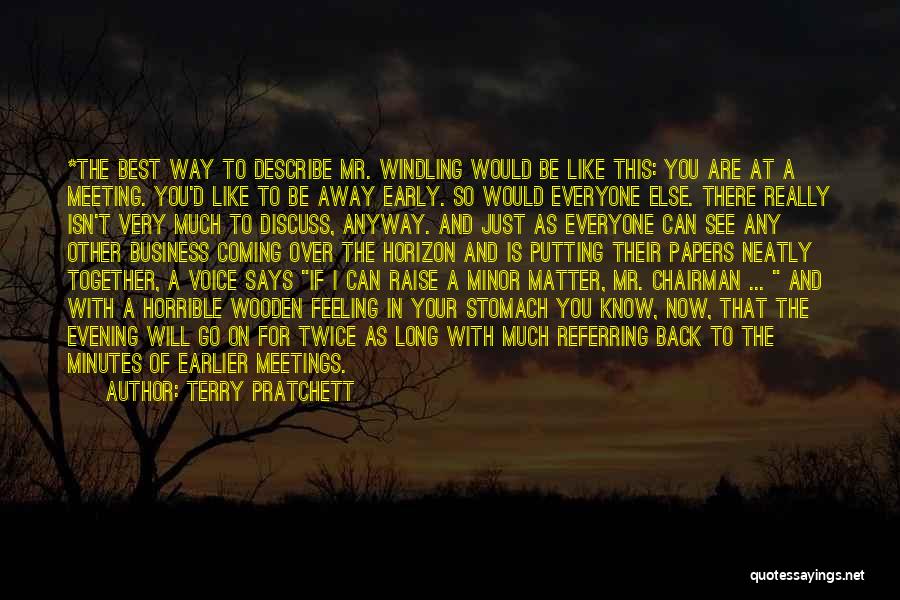 Business Meetings Quotes By Terry Pratchett