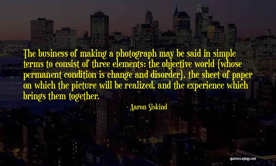 Business Objective Quotes By Aaron Siskind