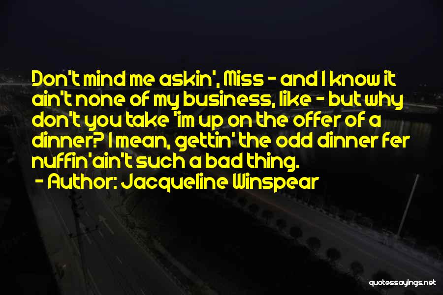 Business Offer Quotes By Jacqueline Winspear