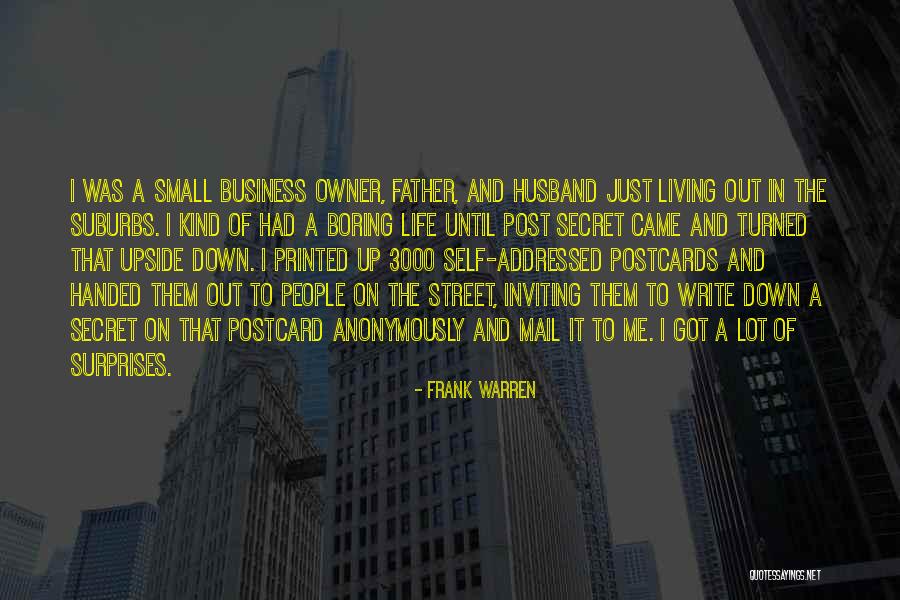 Business Owner Quotes By Frank Warren