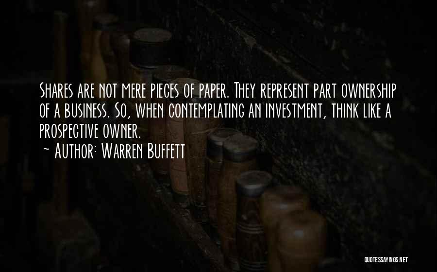 Business Owner Quotes By Warren Buffett