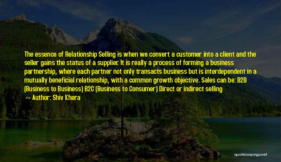 Business Partner Relationship Quotes By Shiv Khera