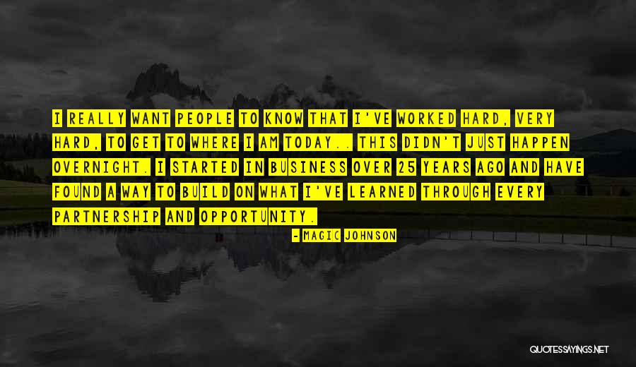 Business Partnership Quotes By Magic Johnson Business Partnership Quotes By Magic Johnson