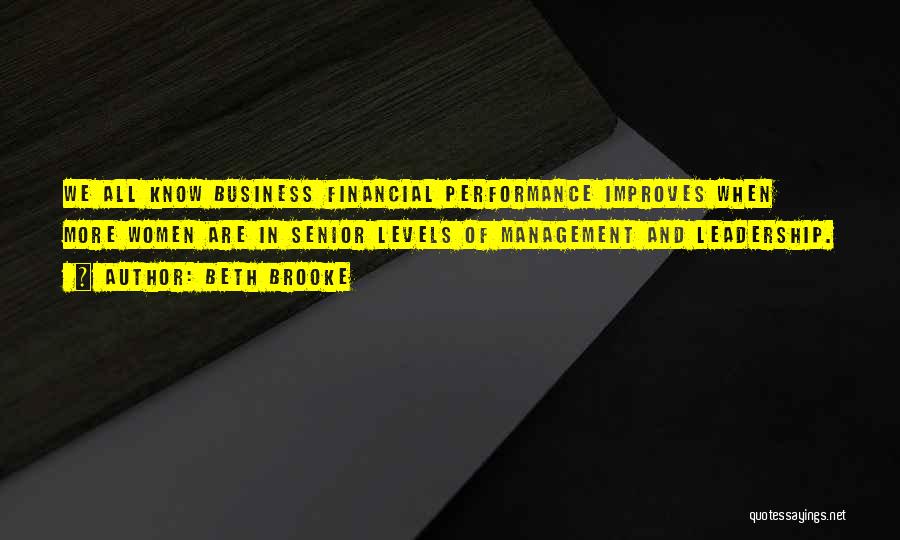 Business Performance Management Quotes By Beth Brooke