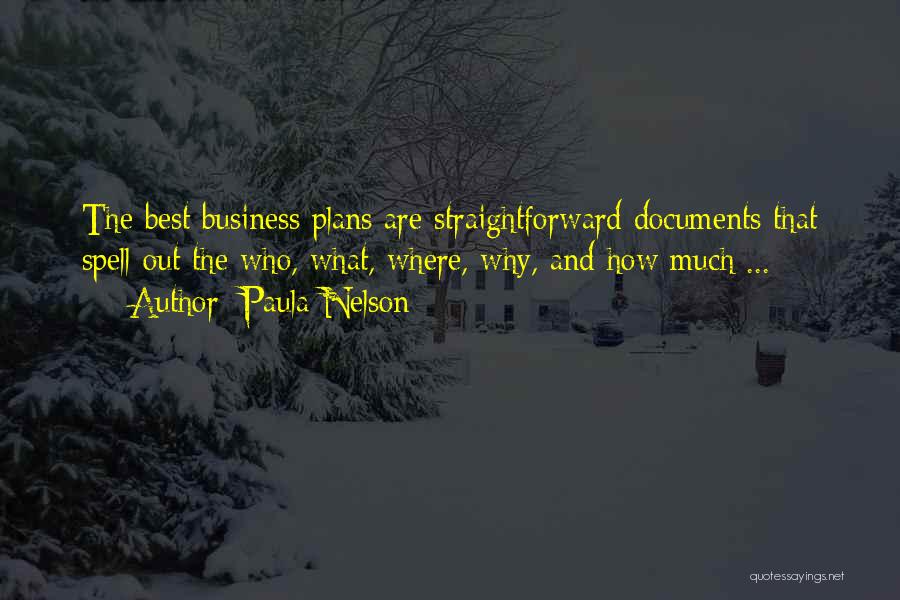 Business Planning Quotes By Paula Nelson