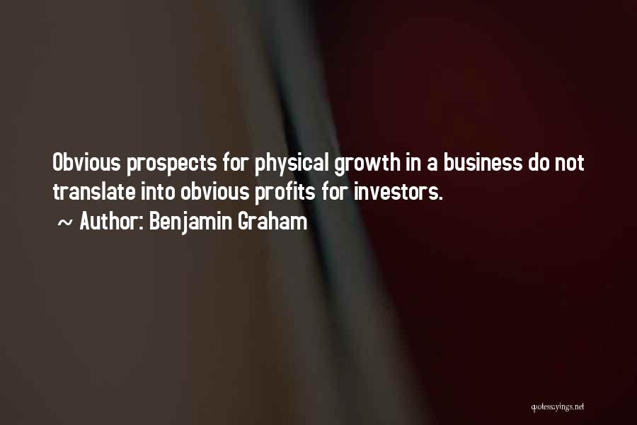 Business Profits Quotes By Benjamin Graham
