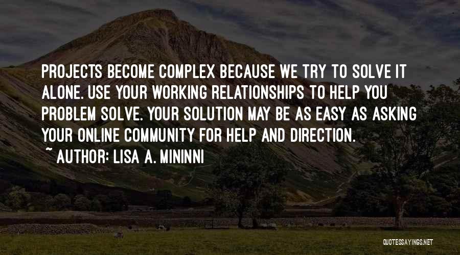 Business Projects Quotes By Lisa A. Mininni