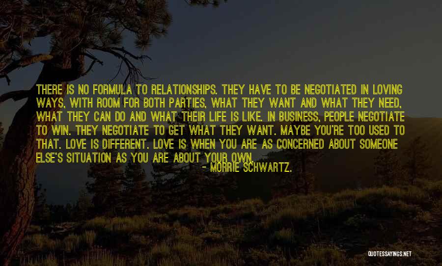 Business Relationships Quotes By Morrie Schwartz.