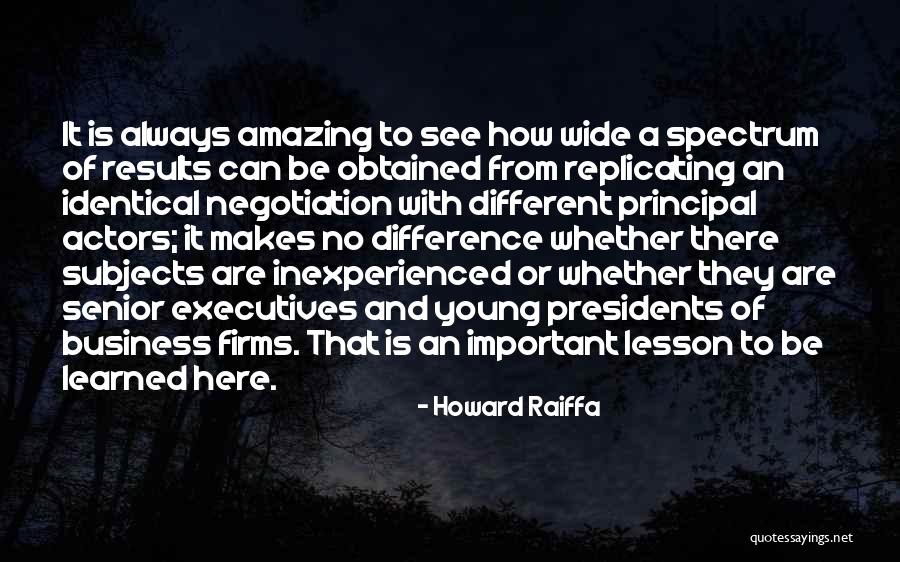 Business Results Quotes By Howard Raiffa