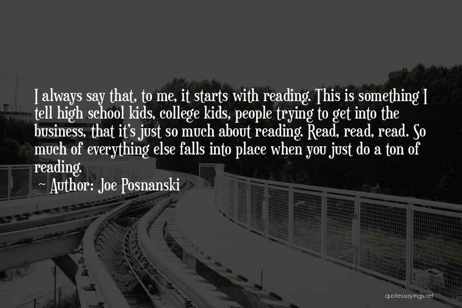 Business School Quotes By Joe Posnanski