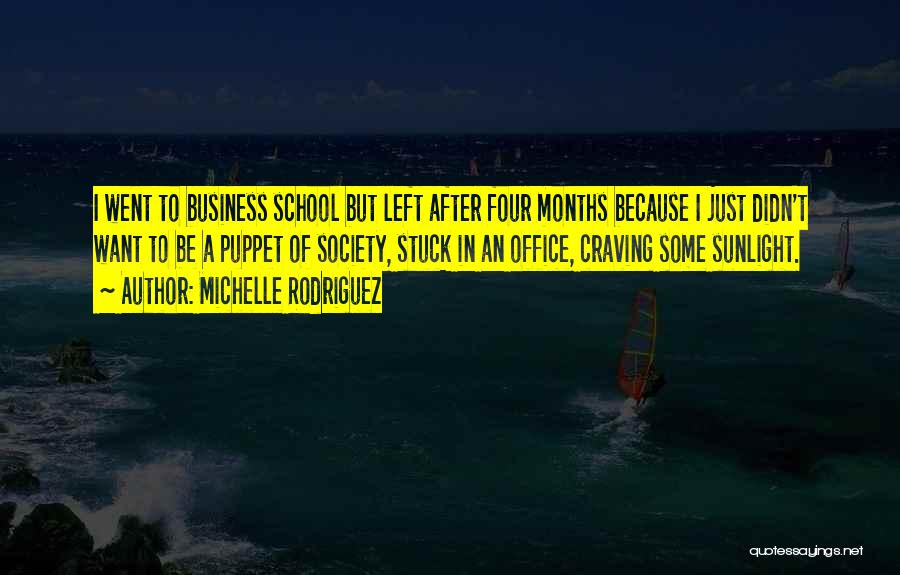 Business School Quotes By Michelle Rodriguez