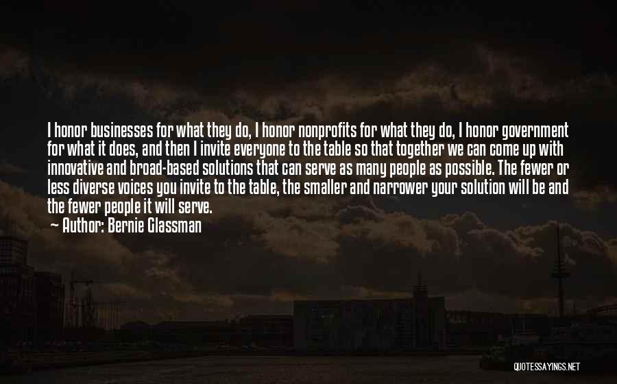 Business Solutions Quotes By Bernie Glassman